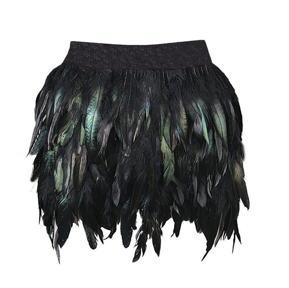 Dresses & Skirts - Miuco Faux Feather A Line Mini Skirt